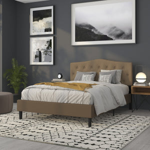 English Elm Cambridge Tufted Upholstered Full Size Headboard for Stylish Bedroom Makeover & Comfortable Living Dark Brown In Stock. Usually ships in 24 - 48 business hours HG-HB1708-Q-DBR-GG