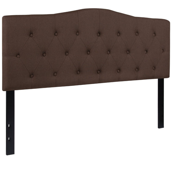English Elm Cambridge Tufted Upholstered Full Size Headboard for Stylish Bedroom Makeover & Comfortable Living Dark Brown In Stock. Usually ships in 24 - 48 business hours HG-HB1708-Q-DBR-GG
