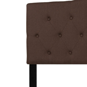 English Elm Cambridge Tufted Upholstered Full Size Headboard for Stylish Bedroom Makeover & Comfortable Living Dark Brown In Stock. Usually ships in 24 - 48 business hours HG-HB1708-Q-DBR-GG