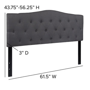 English Elm Cambridge Tufted Upholstered Full Size Headboard for Stylish Bedroom Makeover & Comfortable Living Dark Gray In Stock. Usually ships in 24 - 48 business hours HG-HB1708-Q-DG-GG