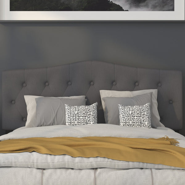 English Elm Cambridge Tufted Upholstered Full Size Headboard for Stylish Bedroom Makeover & Comfortable Living Dark Gray In Stock. Usually ships in 24 - 48 business hours HG-HB1708-Q-DG-GG