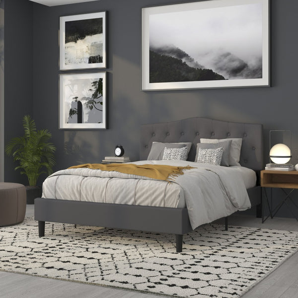 English Elm Cambridge Tufted Upholstered Full Size Headboard for Stylish Bedroom Makeover & Comfortable Living Dark Gray In Stock. Usually ships in 24 - 48 business hours HG-HB1708-Q-DG-GG