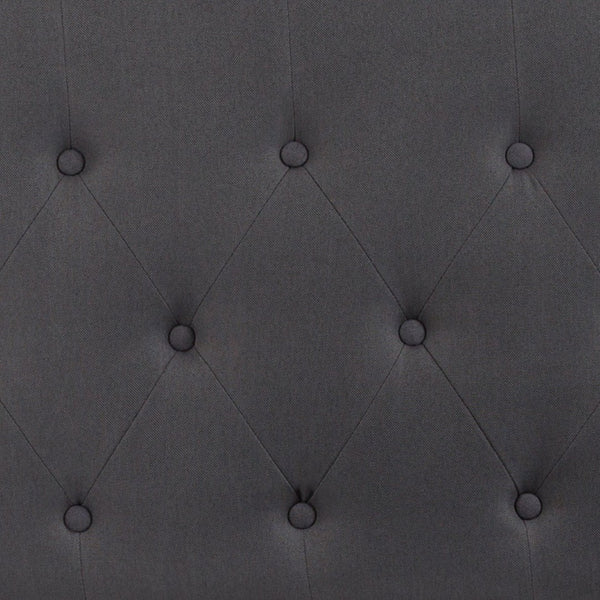 English Elm Cambridge Tufted Upholstered Full Size Headboard for Stylish Bedroom Makeover & Comfortable Living Dark Gray In Stock. Usually ships in 24 - 48 business hours HG-HB1708-Q-DG-GG