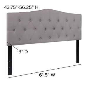 English Elm Cambridge Tufted Upholstered Full Size Headboard for Stylish Bedroom Makeover & Comfortable Living Light Gray In Stock. Usually ships in 24 - 48 business hours HG-HB1708-Q-LG-GG