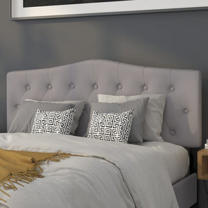 English Elm Cambridge Tufted Upholstered Full Size Headboard for Stylish Bedroom Makeover & Comfortable Living Light Gray In Stock. Usually ships in 24 - 48 business hours HG-HB1708-Q-LG-GG
