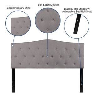 English Elm Cambridge Tufted Upholstered Full Size Headboard for Stylish Bedroom Makeover & Comfortable Living Light Gray In Stock. Usually ships in 24 - 48 business hours HG-HB1708-Q-LG-GG