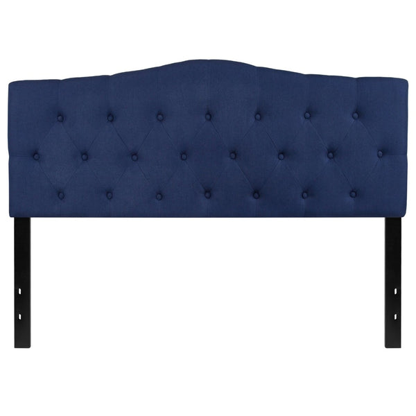 English Elm Cambridge Tufted Upholstered Full Size Headboard for Stylish Bedroom Makeover & Comfortable Living Navy In Stock. Usually ships in 24 - 48 business hours HG-HB1708-Q-N-GG