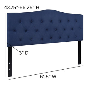 English Elm Cambridge Tufted Upholstered Full Size Headboard for Stylish Bedroom Makeover & Comfortable Living Navy In Stock. Usually ships in 24 - 48 business hours HG-HB1708-Q-N-GG