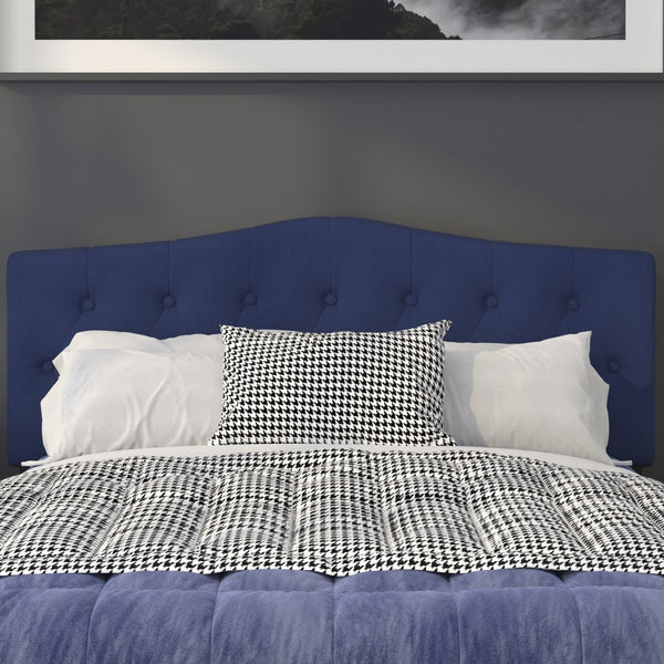 English Elm Cambridge Tufted Upholstered Full Size Headboard for Stylish Bedroom Makeover & Comfortable Living Navy In Stock. Usually ships in 24 - 48 business hours HG-HB1708-Q-N-GG