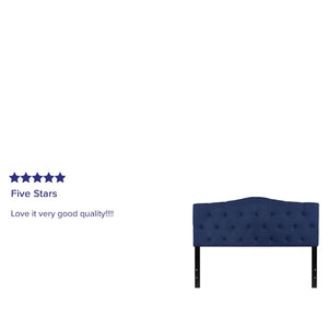 English Elm Cambridge Tufted Upholstered Full Size Headboard for Stylish Bedroom Makeover & Comfortable Living Navy In Stock. Usually ships in 24 - 48 business hours HG-HB1708-Q-N-GG