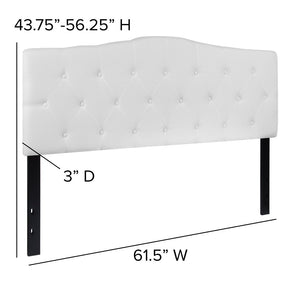 English Elm Cambridge Tufted Upholstered Full Size Headboard for Stylish Bedroom Makeover & Comfortable Living White In Stock. Usually ships in 24 - 48 business hours HG-HB1708-Q-W-GG