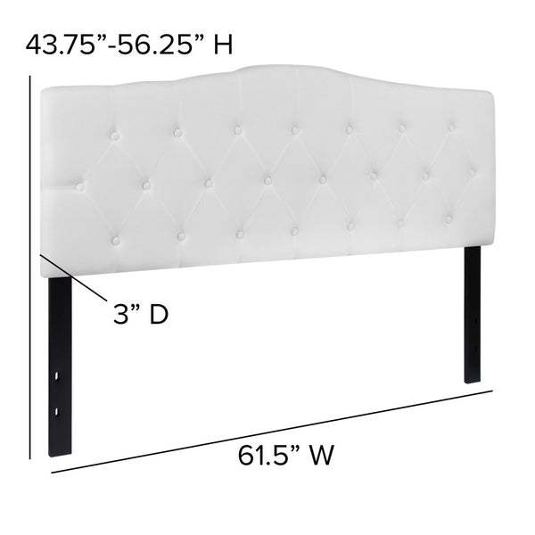 English Elm Cambridge Tufted Upholstered Full Size Headboard for Stylish Bedroom Makeover & Comfortable Living White In Stock. Usually ships in 24 - 48 business hours HG-HB1708-Q-W-GG