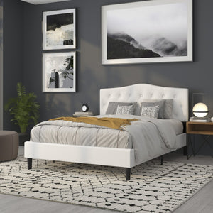 English Elm Cambridge Tufted Upholstered Full Size Headboard for Stylish Bedroom Makeover & Comfortable Living White In Stock. Usually ships in 24 - 48 business hours HG-HB1708-Q-W-GG