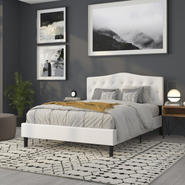 English Elm Cambridge Tufted Upholstered Full Size Headboard for Stylish Bedroom Makeover & Comfortable Living White In Stock. Usually ships in 24 - 48 business hours HG-HB1708-Q-W-GG