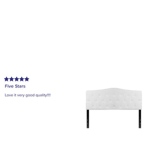 English Elm Cambridge Tufted Upholstered Full Size Headboard for Stylish Bedroom Makeover & Comfortable Living White In Stock. Usually ships in 24 - 48 business hours HG-HB1708-Q-W-GG