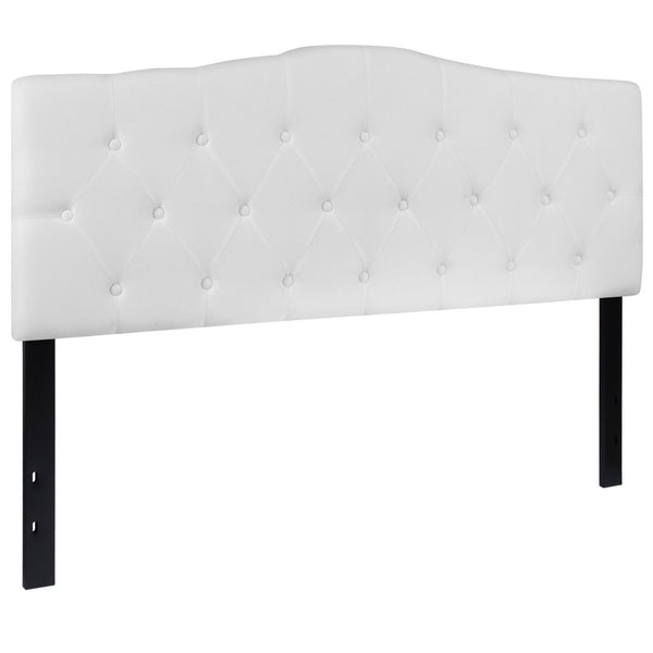 English Elm Cambridge Tufted Upholstered Full Size Headboard for Stylish Bedroom Makeover & Comfortable Living White In Stock. Usually ships in 24 - 48 business hours HG-HB1708-Q-W-GG
