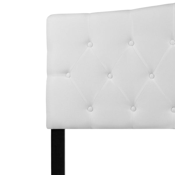English Elm Cambridge Tufted Upholstered Full Size Headboard for Stylish Bedroom Makeover & Comfortable Living White In Stock. Usually ships in 24 - 48 business hours HG-HB1708-Q-W-GG