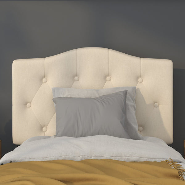 English Elm Cambridge Tufted Upholstered Full Size Headboard for Stylish Bedroom Makeover & Comfortable Living Beige In Stock. Usually ships in 24 - 48 business hours HG-HB1708-T-B-GG