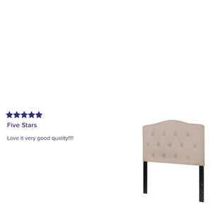 English Elm Cambridge Tufted Upholstered Full Size Headboard for Stylish Bedroom Makeover & Comfortable Living Beige In Stock. Usually ships in 24 - 48 business hours HG-HB1708-T-B-GG