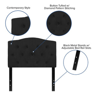 English Elm Cambridge Tufted Upholstered Full Size Headboard for Stylish Bedroom Makeover & Comfortable Living Black In Stock. Usually ships in 24 - 48 business hours HG-HB1708-T-BK-GG