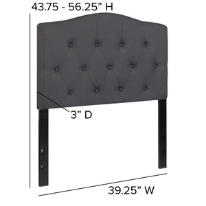 English Elm Cambridge Tufted Upholstered Full Size Headboard for Stylish Bedroom Makeover & Comfortable Living Dark Gray In Stock. Usually ships in 24 - 48 business hours HG-HB1708-T-DG-GG