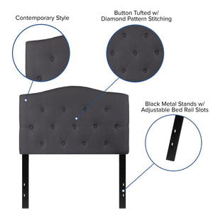 English Elm Cambridge Tufted Upholstered Full Size Headboard for Stylish Bedroom Makeover & Comfortable Living Dark Gray In Stock. Usually ships in 24 - 48 business hours HG-HB1708-T-DG-GG