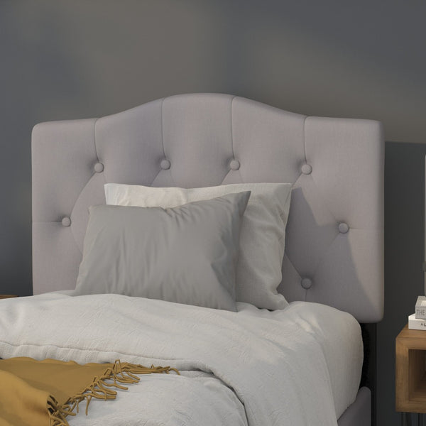 English Elm Cambridge Tufted Upholstered Full Size Headboard for Stylish Bedroom Makeover & Comfortable Living Light Gray In Stock. Usually ships in 24 - 48 business hours HG-HB1708-T-LG-GG