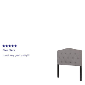 English Elm Cambridge Tufted Upholstered Full Size Headboard for Stylish Bedroom Makeover & Comfortable Living Light Gray In Stock. Usually ships in 24 - 48 business hours HG-HB1708-T-LG-GG