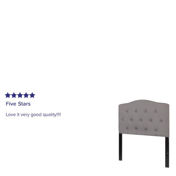 English Elm Cambridge Tufted Upholstered Full Size Headboard for Stylish Bedroom Makeover & Comfortable Living Light Gray In Stock. Usually ships in 24 - 48 business hours HG-HB1708-T-LG-GG