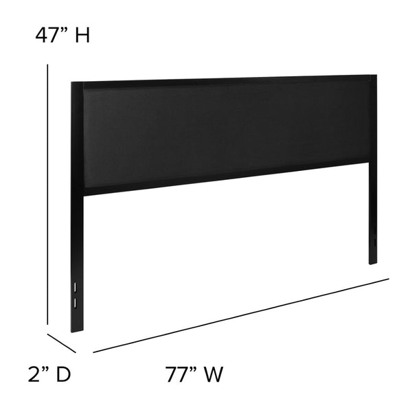 English Elm Melbourne Upholstered Full Size Headboard with Sleek Metal Frame and Contemporary Design Features Black In Stock. Usually ships in 24 - 48 business hours HG-HB1717-K-BK-GG