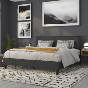 English Elm Melbourne Upholstered Full Size Headboard with Sleek Metal Frame and Contemporary Design Features Black In Stock. Usually ships in 24 - 48 business hours HG-HB1717-K-BK-GG