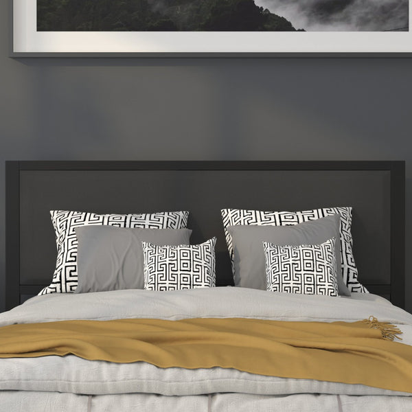 English Elm Melbourne Upholstered Full Size Headboard with Sleek Metal Frame and Contemporary Design Features Black In Stock. Usually ships in 24 - 48 business hours HG-HB1717-Q-BK-GG