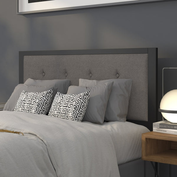 English Elm Bristol Metal Tufted Upholstered Full-Size Headboard - Elegant Design for Timeless Bedroom Style Dark Gray In Stock. Usually ships in 24 - 48 business hours HG-HB1725-F-DG-GG
