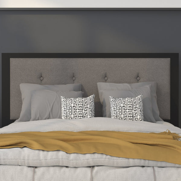 English Elm Bristol Metal Tufted Upholstered Full-Size Headboard - Elegant Design for Timeless Bedroom Style Dark Gray In Stock. Usually ships in 24 - 48 business hours HG-HB1725-F-DG-GG