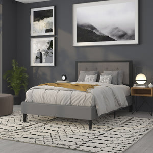 English Elm Bristol Metal Tufted Upholstered Full-Size Headboard - Elegant Design for Timeless Bedroom Style Dark Gray In Stock. Usually ships in 24 - 48 business hours HG-HB1725-F-DG-GG