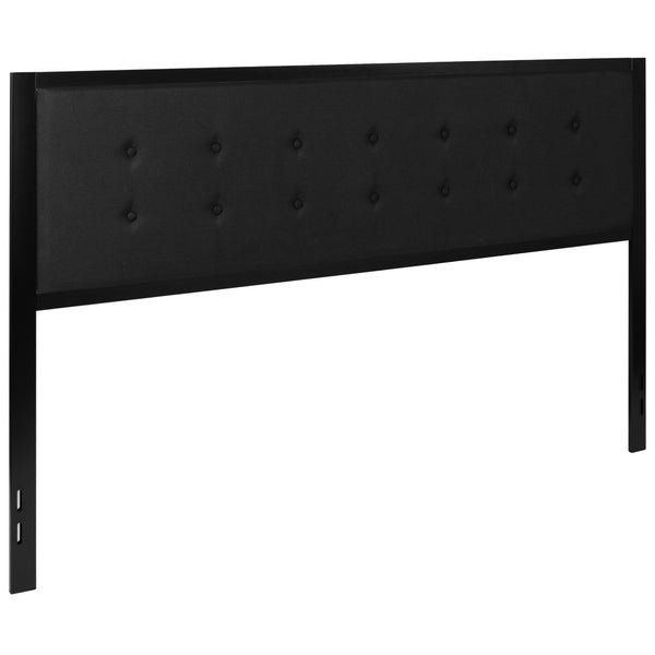 English Elm Bristol Metal Tufted Upholstered Full-Size Headboard - Elegant Design for Timeless Bedroom Style Black In Stock. Usually ships in 24 - 48 business hours HG-HB1725-K-BK-GG