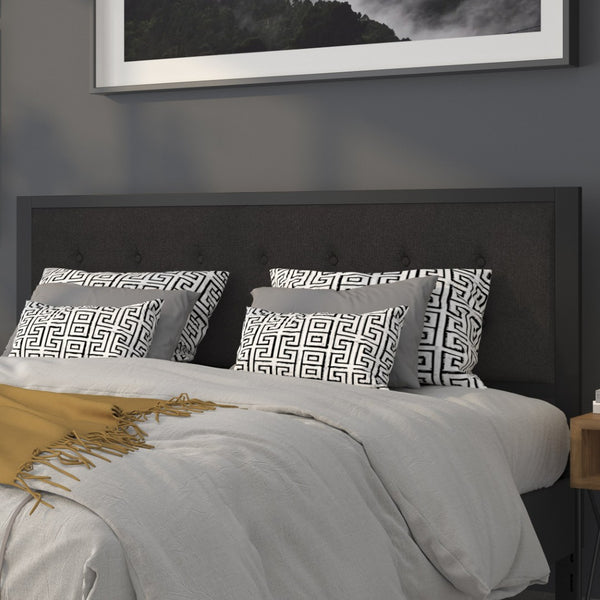 English Elm Bristol Metal Tufted Upholstered Full-Size Headboard - Elegant Design for Timeless Bedroom Style Black In Stock. Usually ships in 24 - 48 business hours HG-HB1725-K-BK-GG