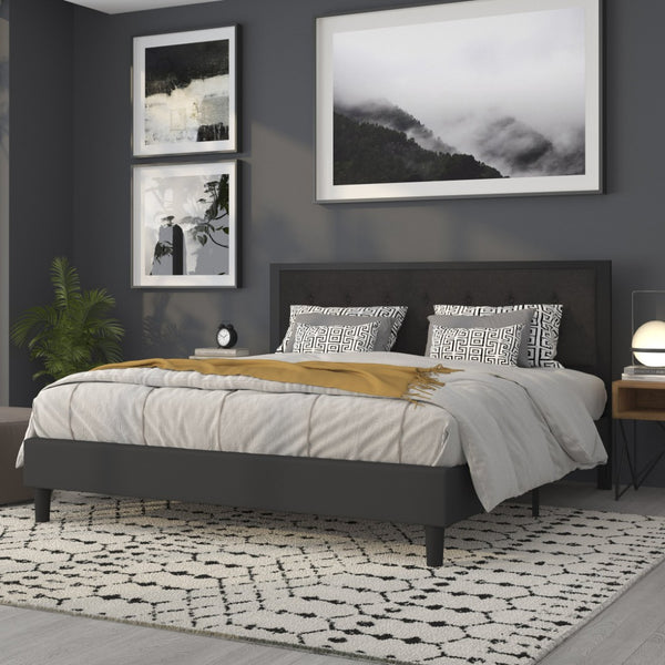 English Elm Bristol Metal Tufted Upholstered Full-Size Headboard - Elegant Design for Timeless Bedroom Style Black In Stock. Usually ships in 24 - 48 business hours HG-HB1725-K-BK-GG