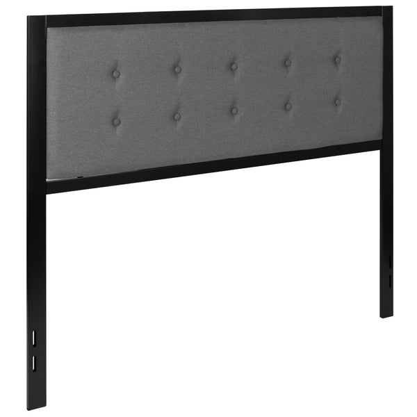 English Elm Bristol Metal Tufted Upholstered Full-Size Headboard - Elegant Design for Timeless Bedroom Style Dark Gray In Stock. Usually ships in 24 - 48 business hours HG-HB1725-Q-DG-GG