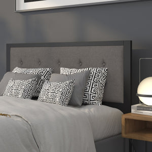English Elm Bristol Metal Tufted Upholstered Full-Size Headboard - Elegant Design for Timeless Bedroom Style Dark Gray In Stock. Usually ships in 24 - 48 business hours HG-HB1725-Q-DG-GG