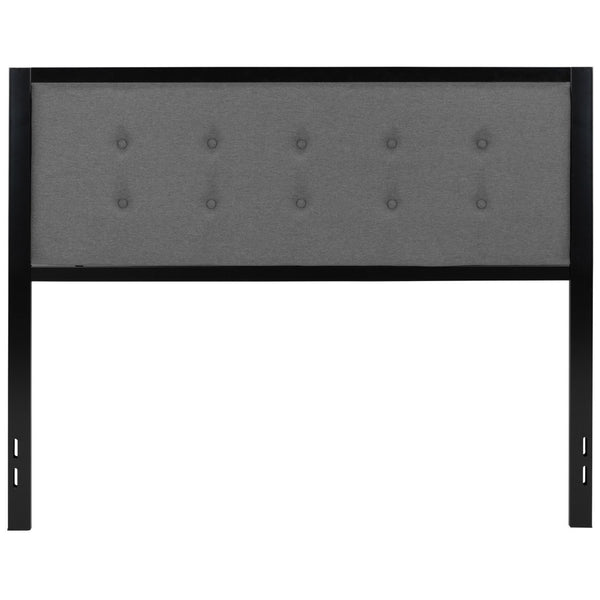 English Elm Bristol Metal Tufted Upholstered Full-Size Headboard - Elegant Design for Timeless Bedroom Style Dark Gray In Stock. Usually ships in 24 - 48 business hours HG-HB1725-Q-DG-GG