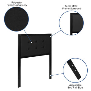 English Elm Bristol Metal Tufted Upholstered Full-Size Headboard - Elegant Design for Timeless Bedroom Style Black In Stock. Usually ships in 24 - 48 business hours HG-HB1725-T-BK-GG