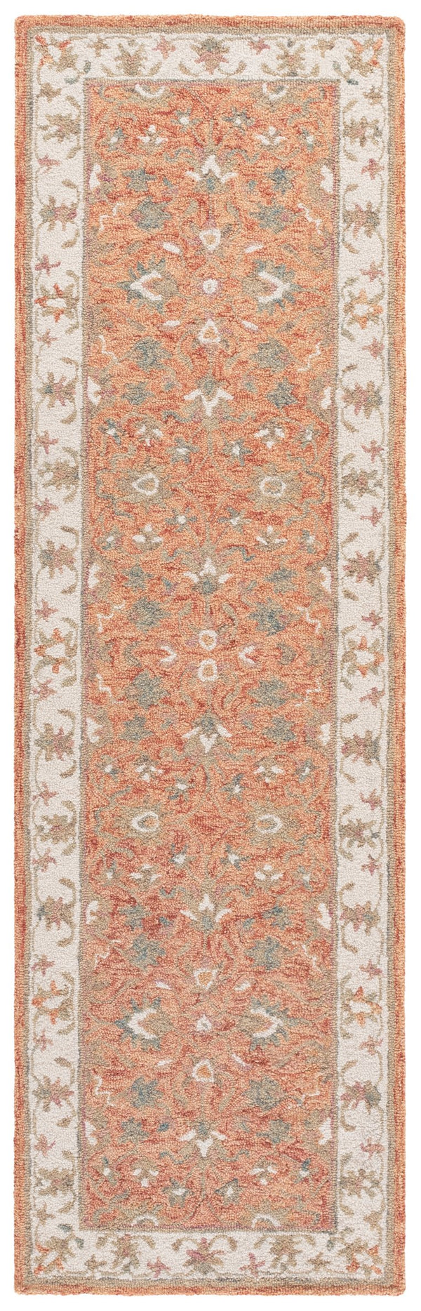 Safavieh Heritage Hand-Tufted 5X8 Wool-Cotton Rug In Rust Ivory — Low-Profile, Durable, Timeless Warmth And Texture HG125P-5