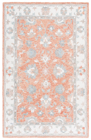 Safavieh Heritage Hand-Tufted 5X8 Wool-Cotton Rug In Rust Ivory — Low-Profile, Durable, Timeless Warmth And Texture HG125P-5