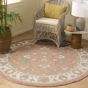 Safavieh Heritage Hand-Tufted 5X8 Wool-Cotton Rug In Rust Ivory — Low-Profile, Durable, Timeless Warmth And Texture HG125P-5