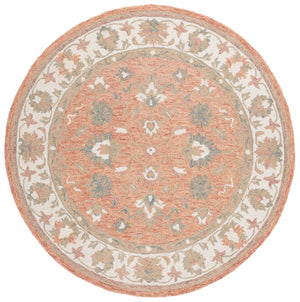 Safavieh Heritage Hand-Tufted 5X8 Wool-Cotton Rug In Rust Ivory — Low-Profile, Durable, Timeless Warmth And Texture HG125P-5