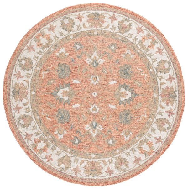 Safavieh Heritage Hand-Tufted 5X8 Wool-Cotton Rug In Rust Ivory — Low-Profile, Durable, Timeless Warmth And Texture HG125P-5