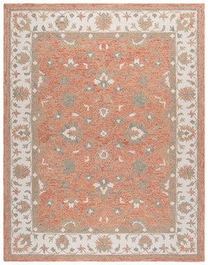 Safavieh Heritage Hand-Tufted 5X8 Wool-Cotton Rug In Rust Ivory — Low-Profile, Durable, Timeless Warmth And Texture HG125P-5