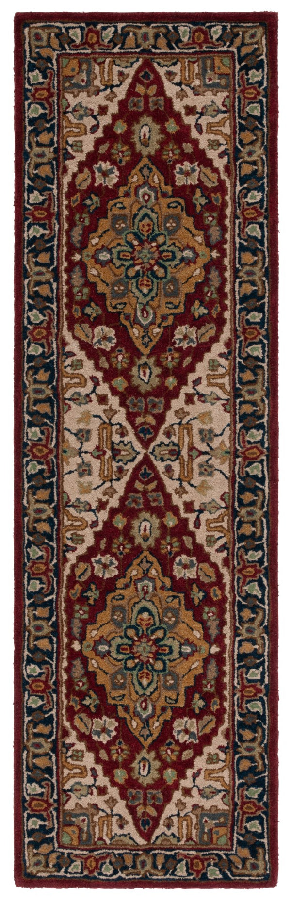 Safavieh Heritage 225 Hand Tufted  Rug Red / Ivory 4' x 6'