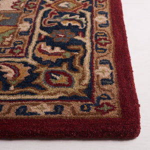 Safavieh Heritage 225 Hand Tufted  Rug Red / Ivory 5' x 8'